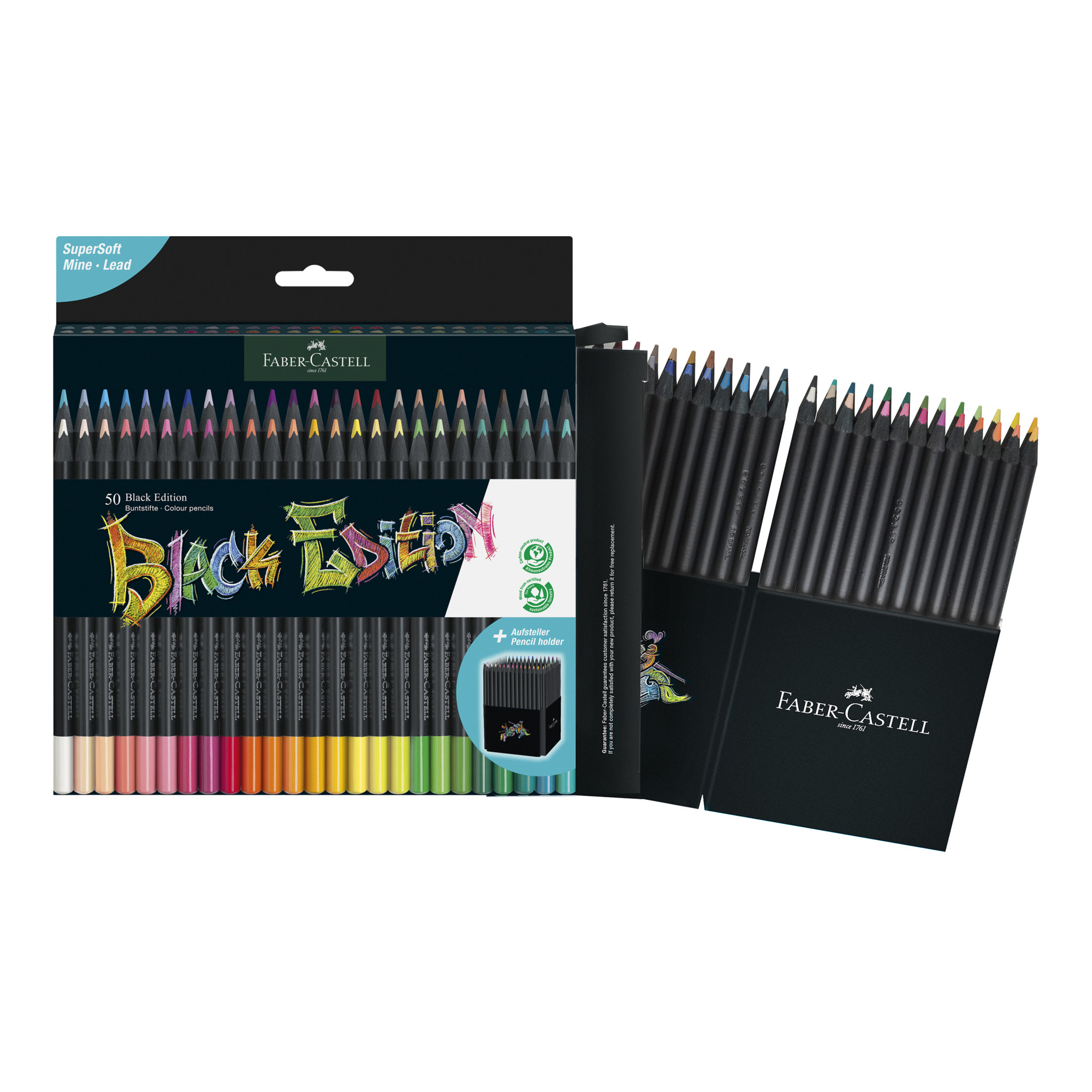 Colored Pencils Black Edition, Set of 50 - The Art Store